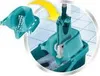 A teal mop bucket system with a mop being inserted into the wringer. Anteprima dell’immagine prodotto