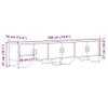 Design TV-Schrank Grau Sonoma 180x34x41 cm Holzwerkstoff, Produktbild-Vorschau 10