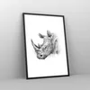 Gerahmtes Poster - Schwarzer Rahmen - Nashorn Porträt Produktbild-Vorschau 8