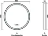 LED Badspiegel Rund 80cm mit Uhr Kalt/Neutral/Warmweiß Produktbild-Vorschau 10