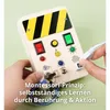Montessori Sensorik Lernspielzeug aus Holz – Busy Board für Produktbild-Vorschau 5