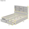 Doppelbett, Massivholz,Plattformbett mit zwei Schubladen am Produktbild-Vorschau 6