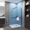 Schwarz Duschwand Walk-In,ESG Klarglas 8mm,100x200cm,mit Produktbild-Vorschau 1