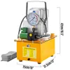 A VEVOR electric hydraulic pump is shown against a white background, with dimensions indicated. Náhled obrázku produktu