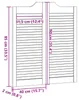 vidaXL Portes battantes Nature 90 x 40 cm Bois de pin Voir les images du produit 8