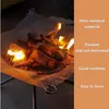 A campfire burning on a portable fire pit. Produktbild-Vorschau