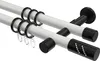 Interdeco Gardinenstange / Vorhangstange Weiß / Schwarz, Produktbild-Vorschau 1