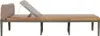 A chaise lounge with adjustable backrest, made of wood and metal, on a white background. Produktbild-Vorschau
