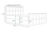 Boxspring-Doppelbett VASILISA 2 – 180x200, Dunkelgrau Produktbild-Vorschau 3