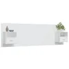 vidaXL Tête de lit avec chevets Blanc Bois composite - Tête Voir les images du produit 4