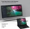 An iPad connected to a large monitor via a hub, displaying a split image of a waterfall. Produktbild-Vorschau
