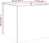vidaXL Pflanzkübel 2 Stk. Schwarz 49x47x46 cm Stahl Produktbild-Vorschau 8