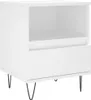 vidaXL Table de nuit blanc 40x35x50 cm bois composite Voir les images du produit 2