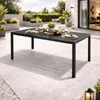 XL Non-Wood Gartentisch Outdoortisch Aluminium Anthrazit / Grau 180x90cm Produktbild-Vorschau