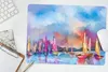 MuchoWow® Mauspad Mousepad Malerei - Boote - Wasser 40x30 Produktbild-Vorschau 5