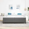 Boxspringbett Hellgrau 200 x 200 cm Cordstoff Produktbild-Vorschau 3