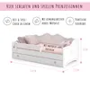 Kinderbett Mädchen Jugendbett 80x160 mit Matratze Produktbild-Vorschau 6