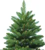 The top portion of a green artificial Christmas tree against a white background. Produktbild-Vorschau