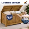 CASARIA® Holztruhe mit Deckel Groß 103L Volumen Sitzbank Produktbild-Vorschau 3