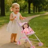 Malplay Puppenwagen Klappbarer leicht Rosa Kinderwagen Produktbild-Vorschau 5