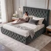 riess-ambiente Doppelbett PARIS 180x200cm grau Samt olive Produktbild-Vorschau 20