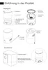 Diagrams illustrating the components and assembly of a product. Voir les images du produit