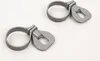 Two gray plastic hose clamps with a lever mechanism are shown against a white background. Voir les images du produit