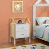 A child's bedroom with a bedside table and bed. Produktbild-Vorschau