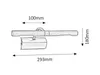A technical drawing of a light fixture with dimensions indicated. Podgląd zdjęcia produktu