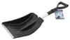 A black snow shovel with a telescopic handle and a metal edge, shown against a white background. A product tag is attached to the handle. Podgląd zdjęcia produktu