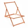 Holz Strandliegestuhl Orange Fullprint – Klappbare Gartenliege für Strand & Garten Produktbild-Vorschau