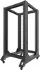 A black server rack on wheels. Produktbild-Vorschau