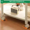 Beistelltisch mit Rollen und 2 Ebenen, moderner Sofatisch Produktbild-Vorschau 6