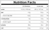 A nutrition facts label showing nutritional information per 100 grams and per serving. Produktbild-Vorschau
