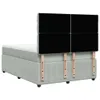 Design Boxspringbett mit Matratze Hellgrau 140x190 cm Samt, Produktbild-Vorschau 8