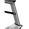 A close-up view of the aluminum structure and a black strap of a step ladder. Produktbild-Vorschau