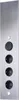 A vertical shot of a stainless steel electrical outlet with multiple black sockets and two small white indicator lights. Náhled obrázku produktu