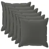 vidaXL Kussenhoezen, 6 stuks, HOUT, antraciet, 45 x 45 cm, Productafbeelding-voorbeeld 1