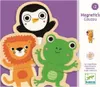 The image shows the packaging of a magnetic game with animal characters. Produktbild-Vorschau