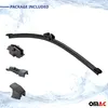 A collage showing a windshield wiper blade and its accessories. Náhled obrázku produktu