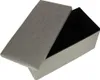 A gray storage ottoman with its lid partially open, revealing the black interior. Podgląd zdjęcia produktu
