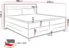 Boxspringová manželská postel s LED osvětlením 180x200 Náhled obrázku produktu 7