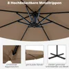 Parasol COSTWAY 300 cm, parasol à pied déporté avec Voir les images du produit 5