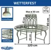 DanDiBo Tree Bench Round Metal Weatherproof Grey 96590 Podgląd zdjęcia produktu 2