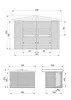 Technical drawings and dimensions of a wooden garden shed. Náhľad obrázku produktu
