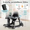 Girello regolabile 6 in 1 con vassoio, grigio Anteprima dell’immagine prodotto 4