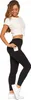 Glatte Damen Sport Leggings mit Taschen und hoher Taille, Produktbild-Vorschau 4