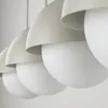 Hängelampe Glas Metall G9 H: max. 120 cm Beige Weiß Produktbild-Vorschau 5