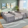 ProximaX Doppelbett mit Zaun 90x200cm, Kiefernholzbett mit Produktbild-Vorschau 4