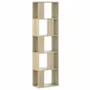 A tall, narrow, five-shelf bookcase with an open, staggered design. Náhľad obrázku produktu